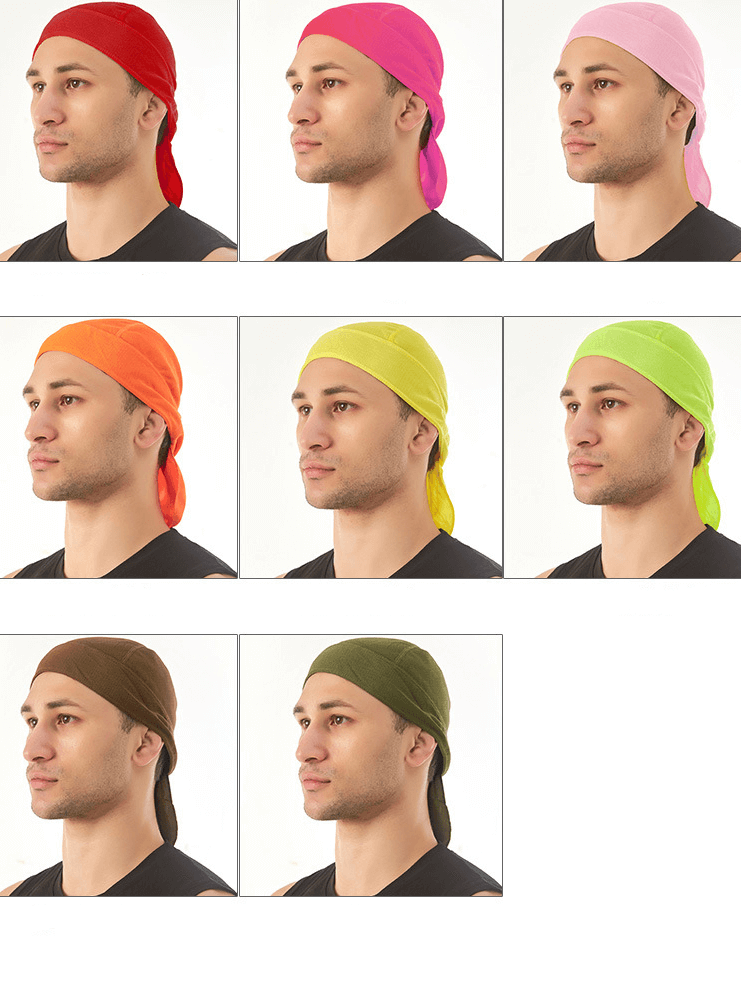 Colorful quick dry cycling caps for men showcasing UV protection and sweat control, perfect for biking and outdoor activities.