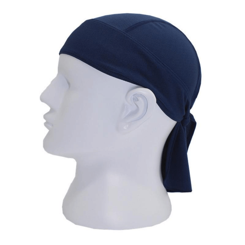 Quick Dry Cycling Cap for Men with UV protection in navy color, designed for outdoor sports like cycling, hiking, and climbing.