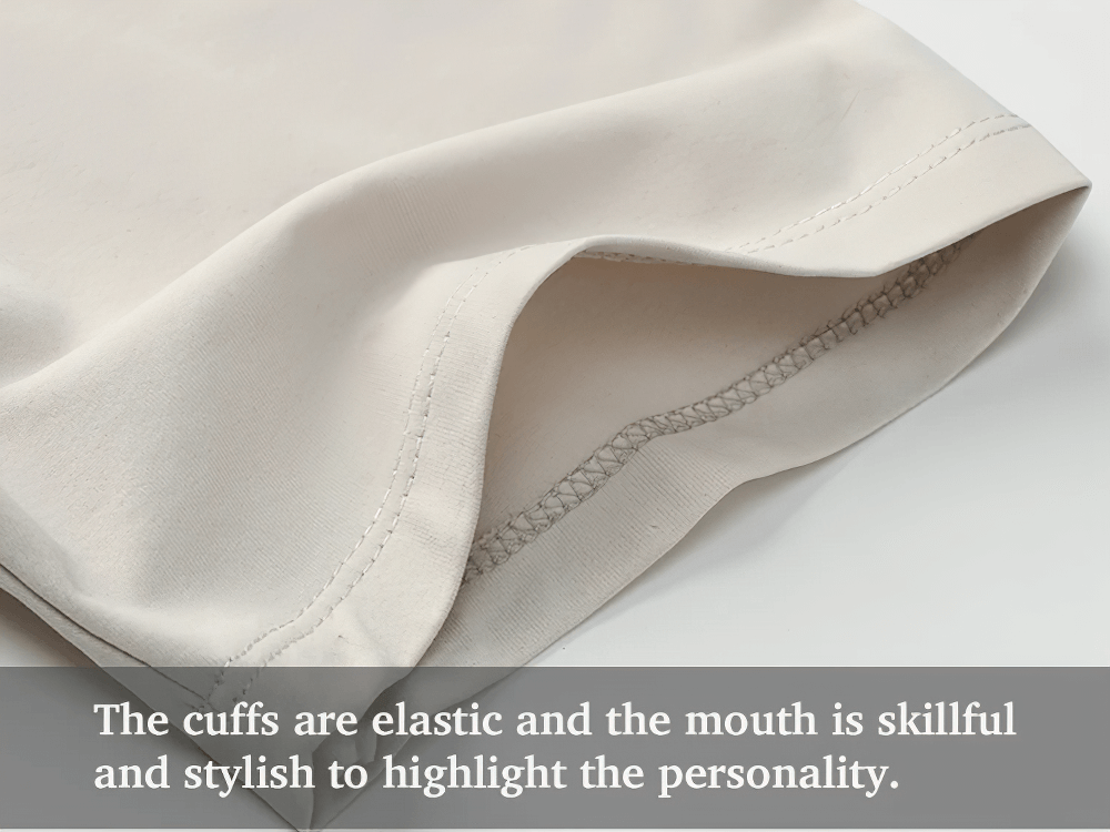 Alt Tag: Quick Dry Hiking T-Shirt with Utility Chest Pocket - SF4366 close-up of elastic cuff stitching, smooth quick-dry fabric detail