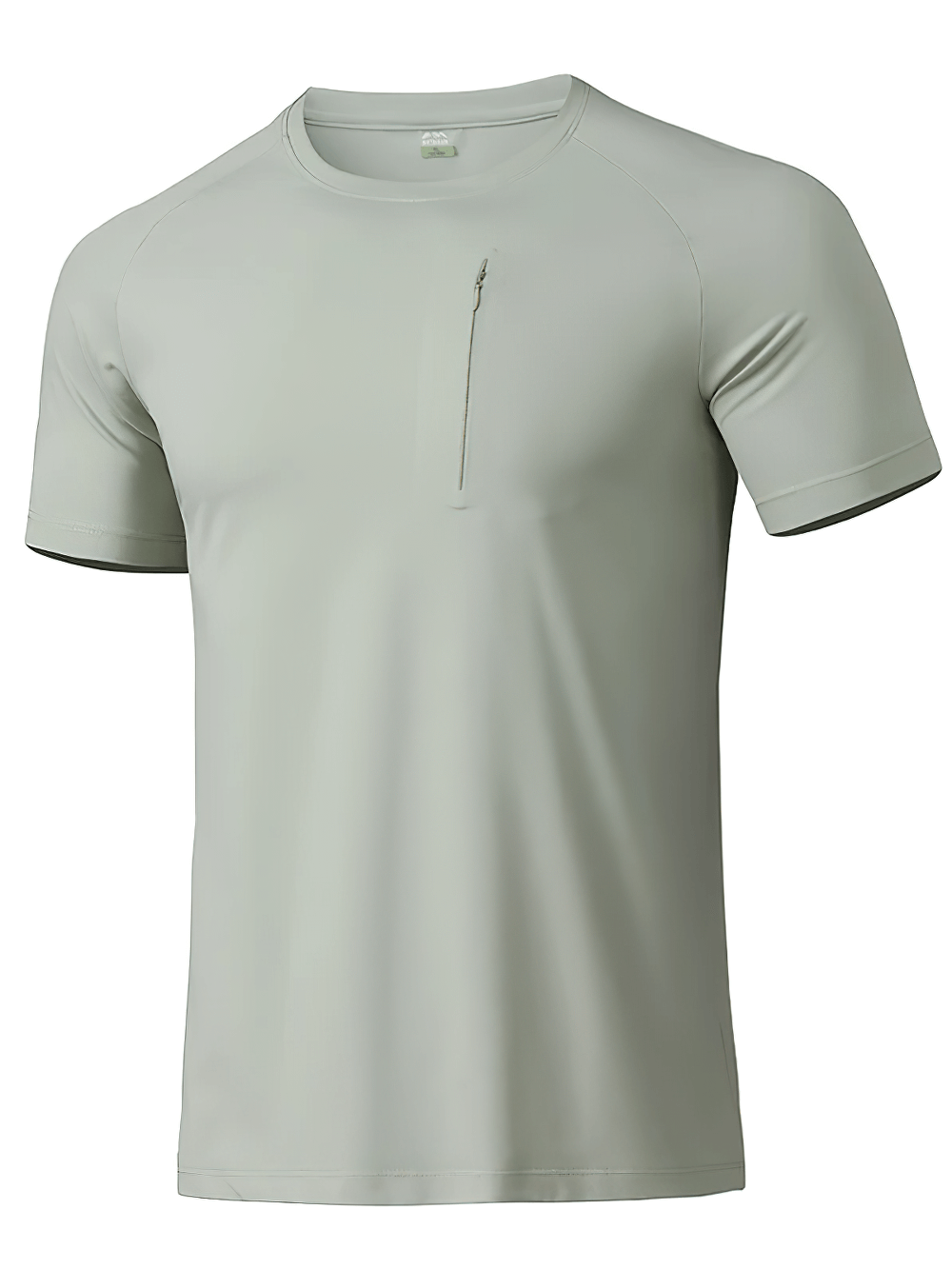 Alt Tag: Quick Dry Hiking T-Shirt with Utility Chest Pocket - SF4366 lightweight men’s quick-dry short-sleeve tee with zip chest pocket