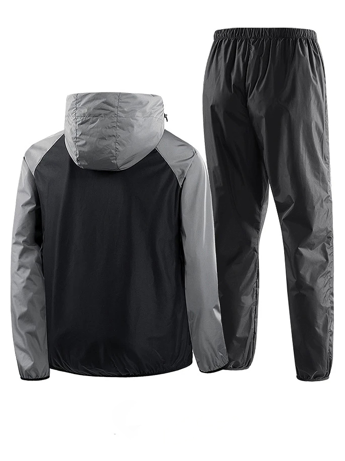 Quick Dry Hooded Running Tracksuit for Men - Windproof, water-resistant fitness gear perfect for workouts and sports, SF2043.