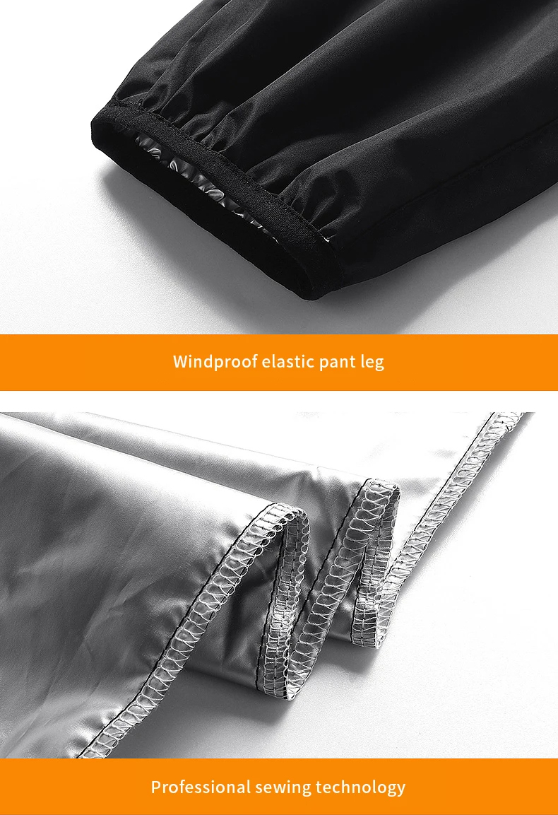 Windproof elastic pant leg and professional sewing of Quick Dry Hooded Running Tracksuit SF2043 for Men.