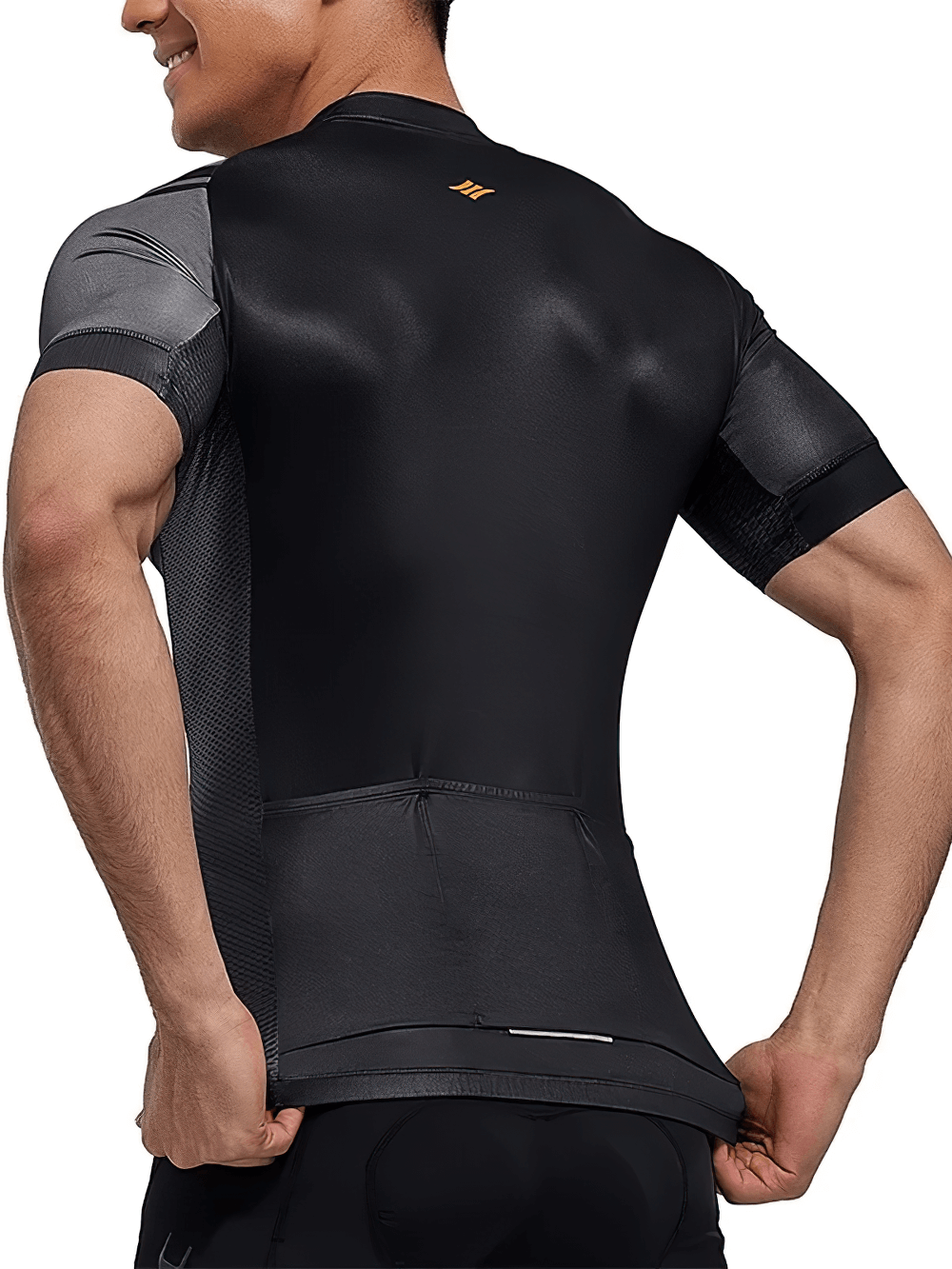 Back view of Quick-Dry Men's Cycling Set featuring ergonomic design and breathable fabric SF2601