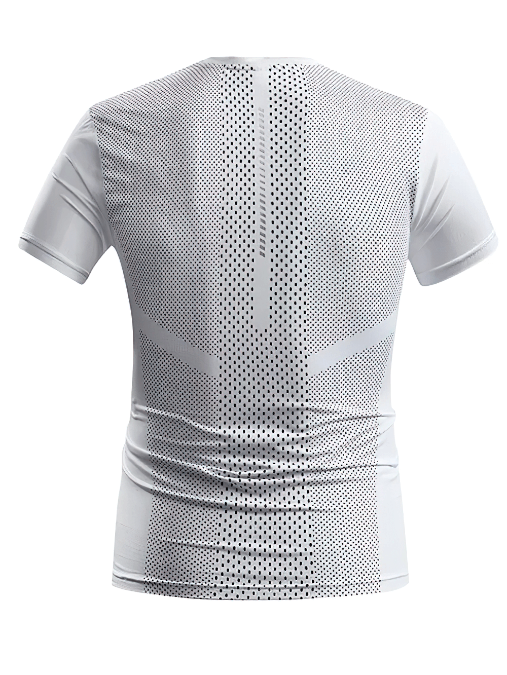 Alt Tag: Quick Dry Running Elastic T-Shirt For Men - SF4346 back view, lightweight breathable quick-dry men's running tee with ventilation panels
