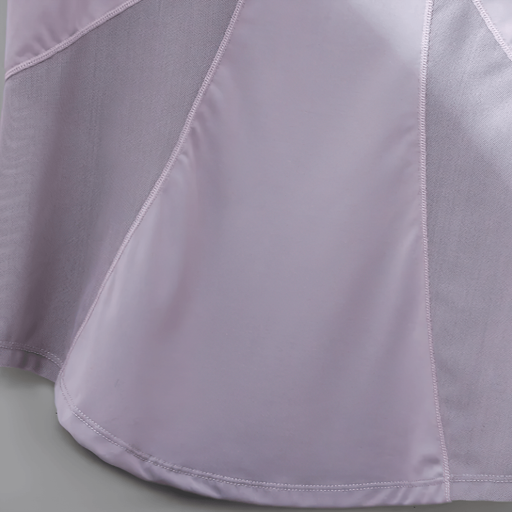 Alt Tag: Quick Dry Short Sleeve Sports T-Shirt for Women's - SF4430 curved hem detail with breathable polyester stitching and side slit