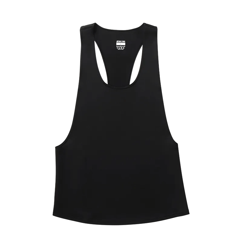 Quick dry black sleeveless yoga top for women, breathable running fitness tank, lightweight acetate fabric.