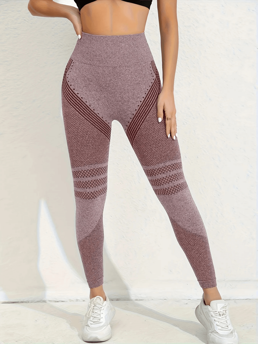 Quick Dry Tie Dye Yoga Tights With Push Up Fit - SF4045 high waist seamless leggings worn by model