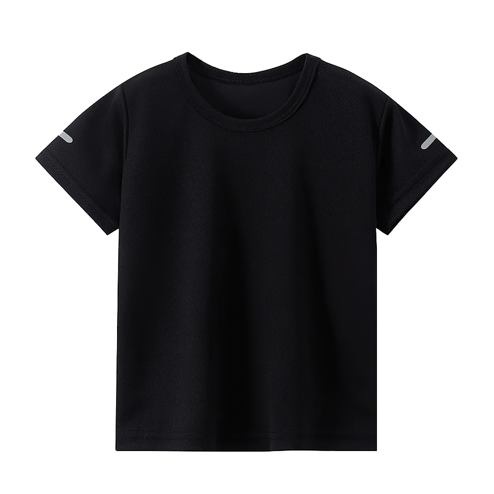 Quick-Drying Black Performance T-Shirt for Sports - Lightweight and Moisture-Wicking
