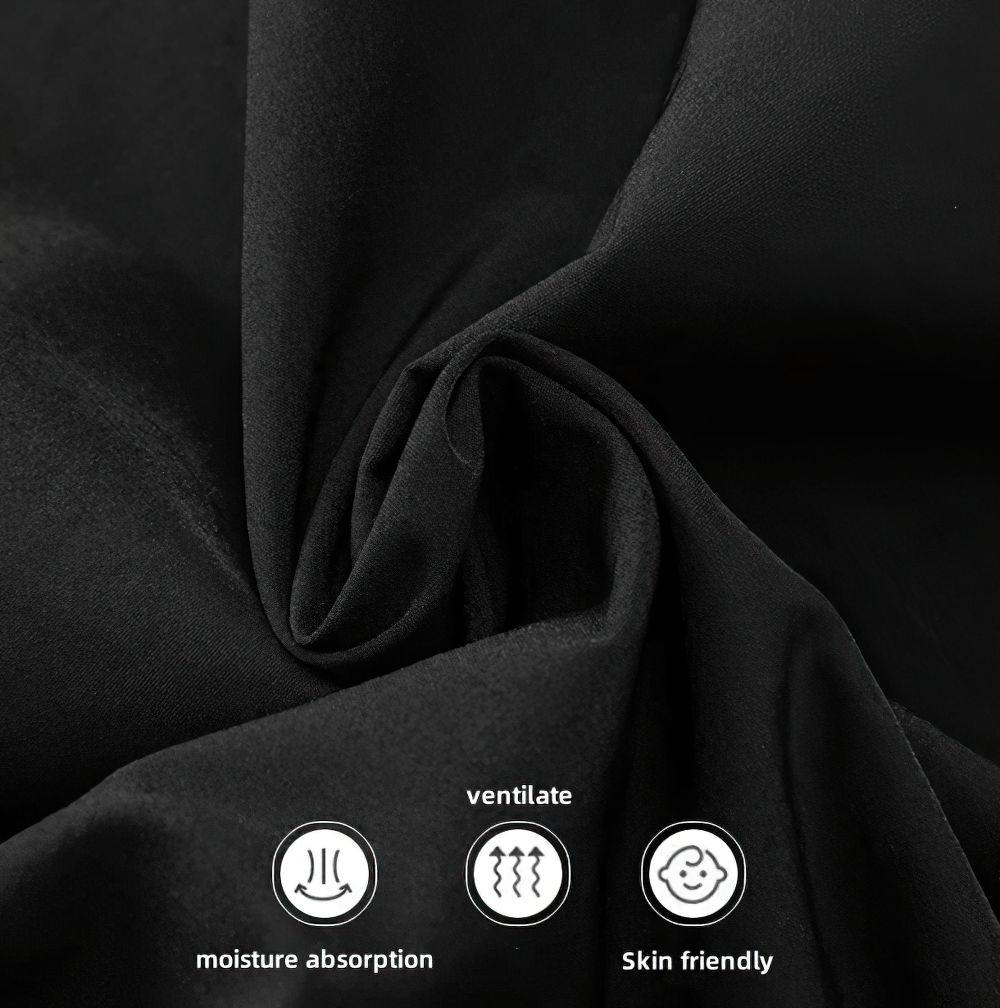 Close-up of fabric for Quick-drying Sports Pants for Boys with Side Pockets - SF3619 showing moisture absorption, ventilation, and skin-friendly features.