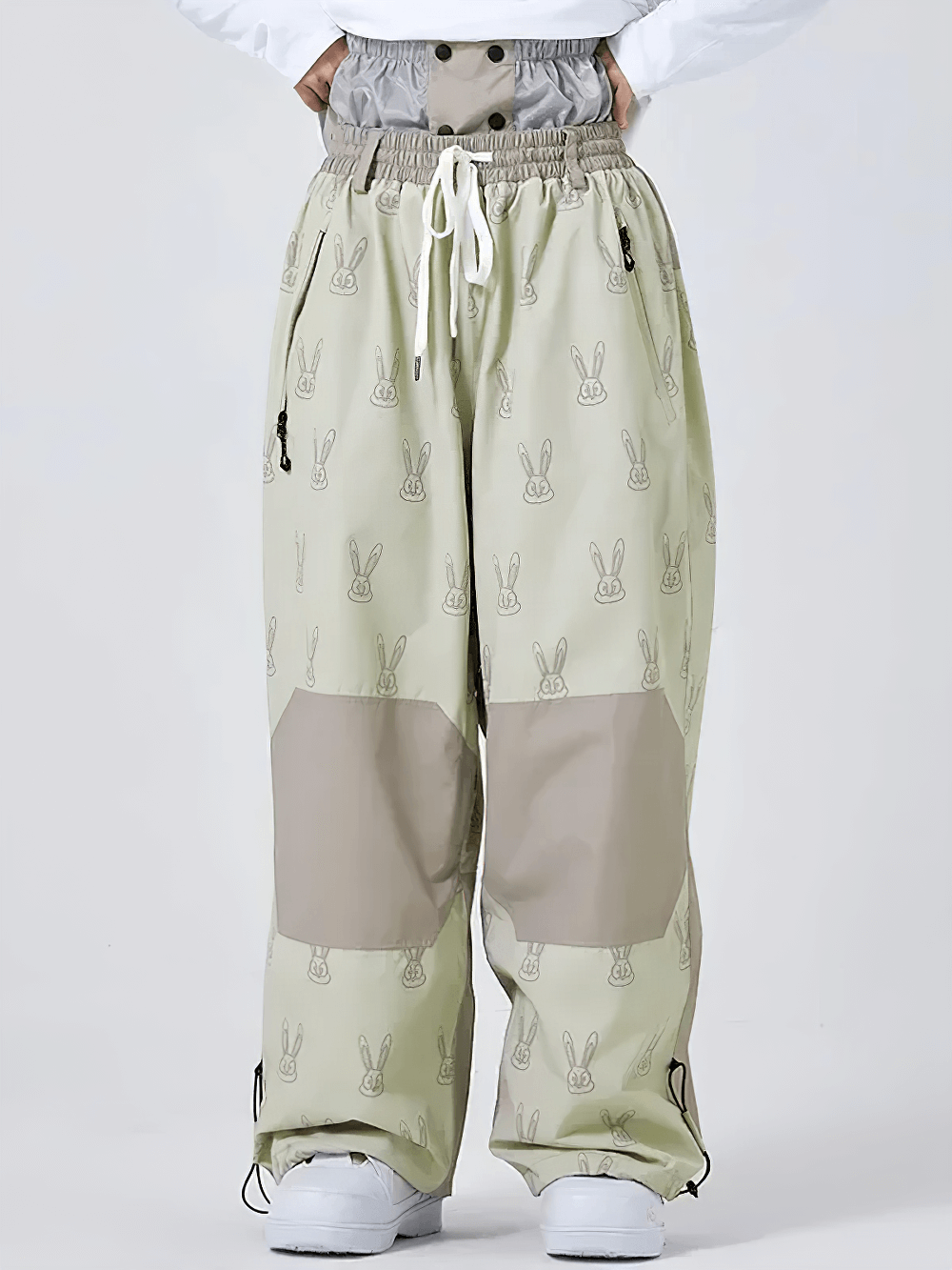 Stylish Rabbit Print Cargo Pants with Adjustable Waist - SF4278, featuring bunny designs and pocket details.