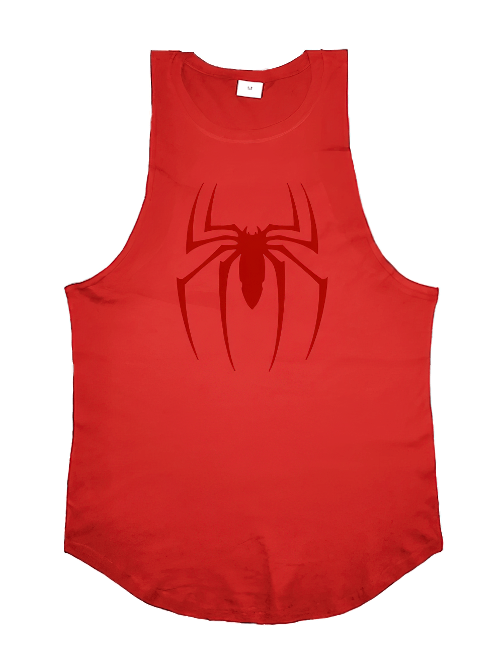 Red Spider Printed Running Tank Tops for Gym - SF4112 with bold spider logo, perfect for men's fitness and training in breathable fabric.