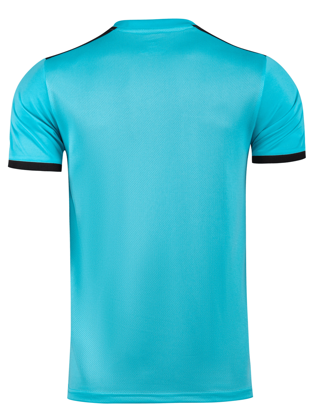 Referee Soccer Jersey with Dual Chest Pockets - SF4629 back view in vibrant aqua color with contrast trim.