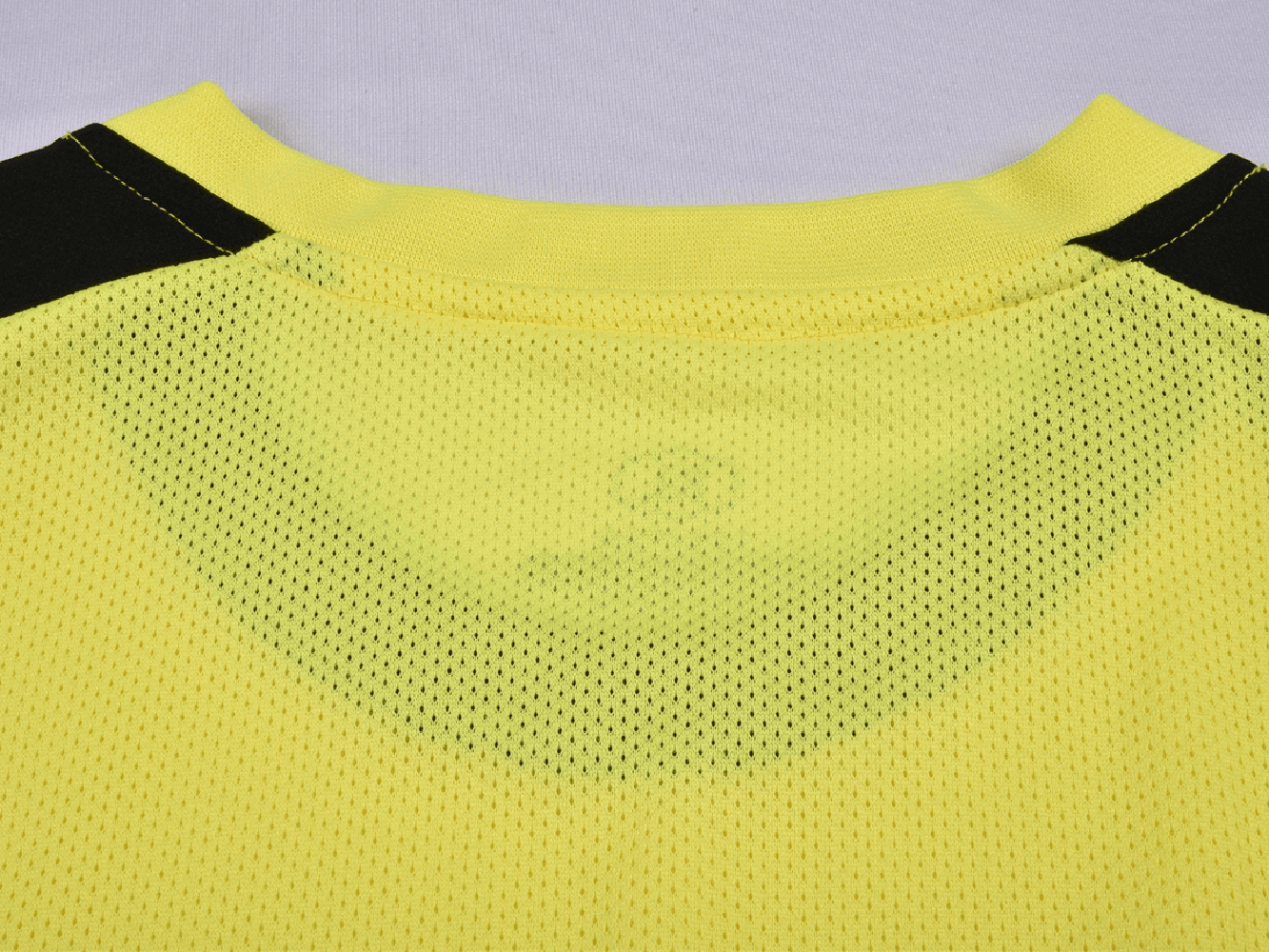 Back view of the Referee Soccer Jersey with Dual Chest Pockets - SF4629 showcasing breathable mesh design.