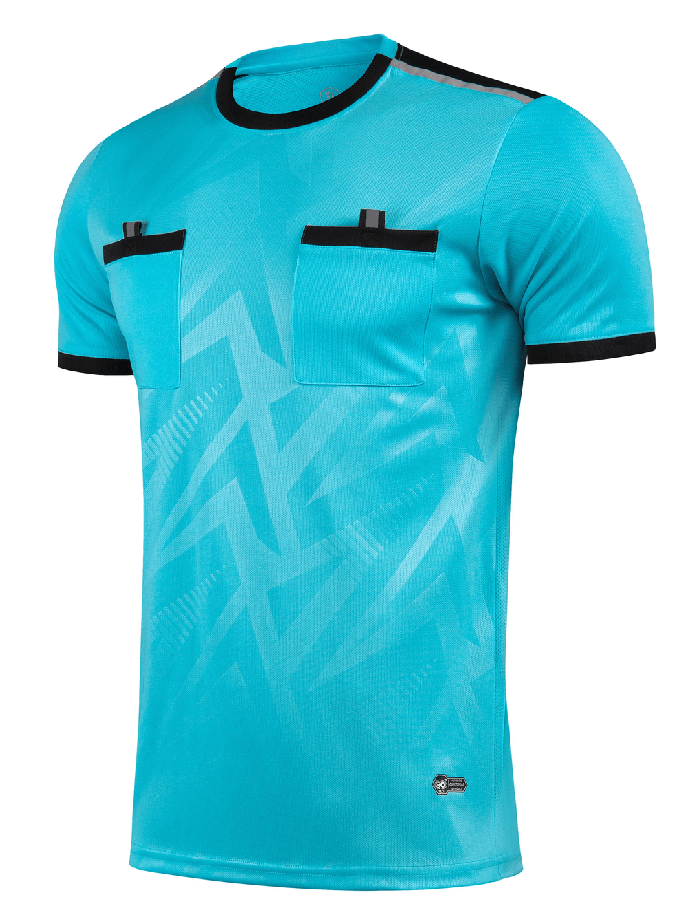 Referee Soccer Jersey with Dual Chest Pockets - SF4629 in bright blue with dual chest pockets for match essentials.