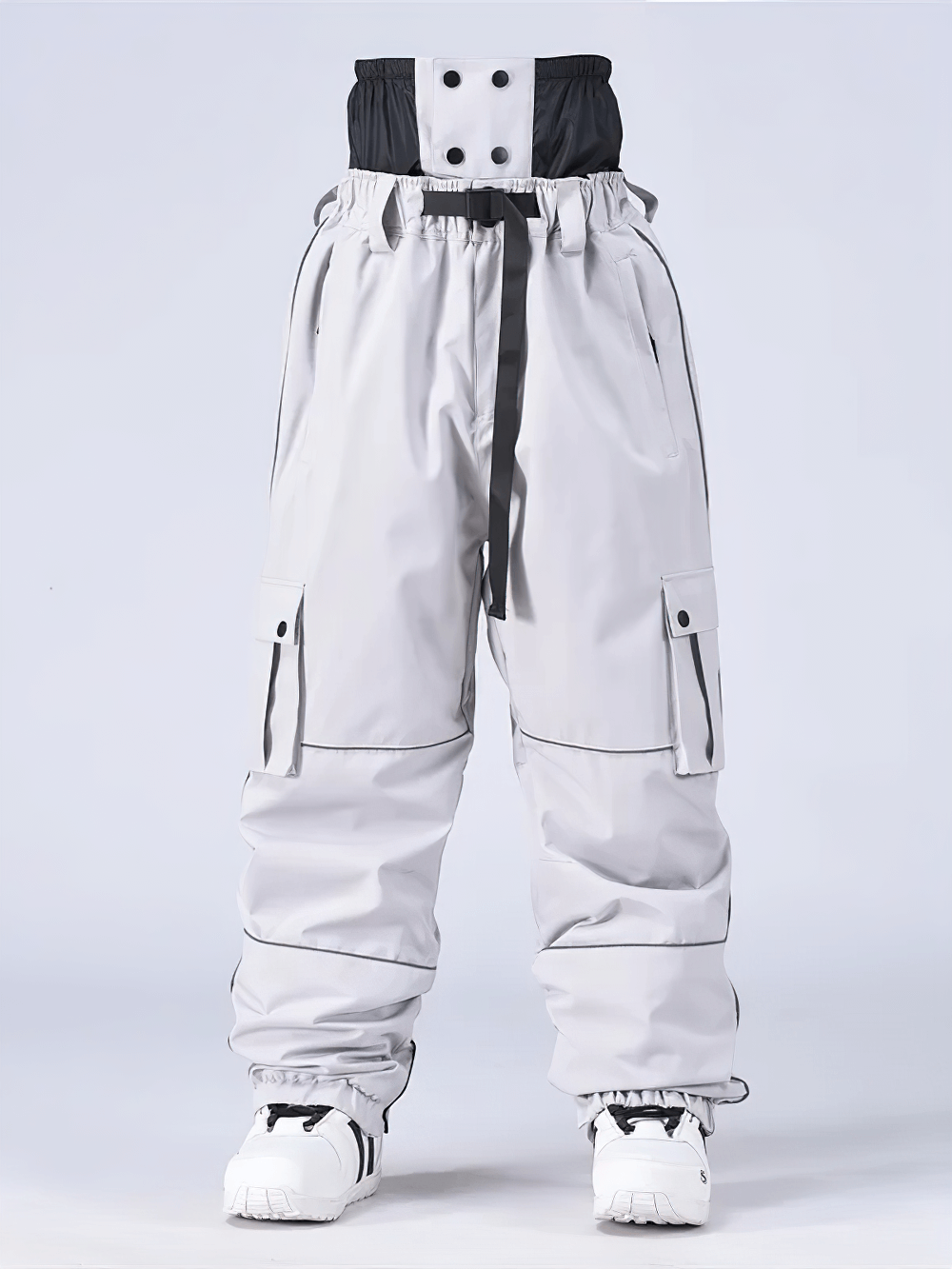 Reflective Snowboard Pants with Waist Guard - SF4248 showcasing adjustable waistband and durable design for winter sports performance.