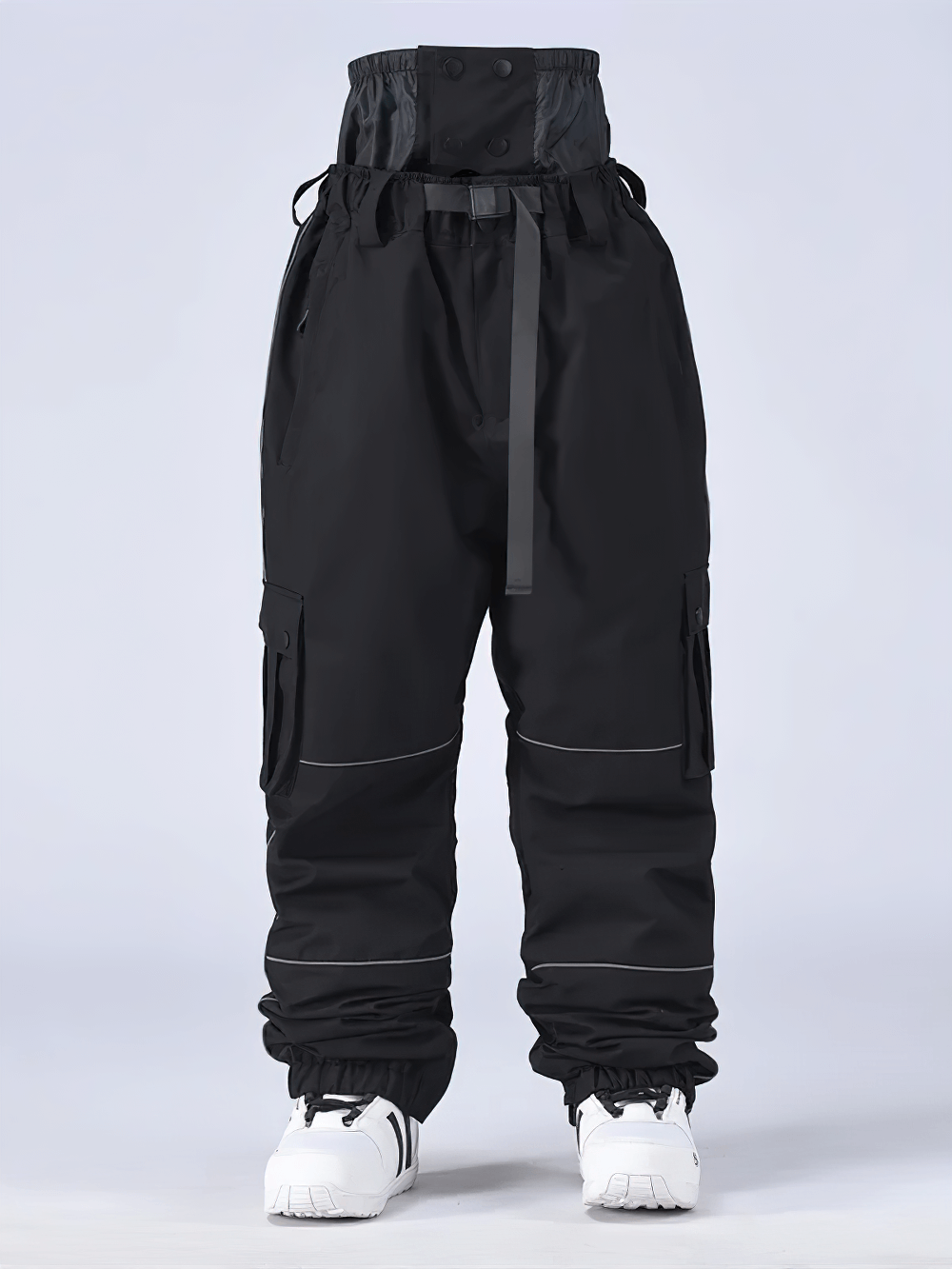 Reflective Snowboard Pants with Waist Guard - SF4248 featuring reflective lines for visibility and waist protection for snowboarding and skiing.
