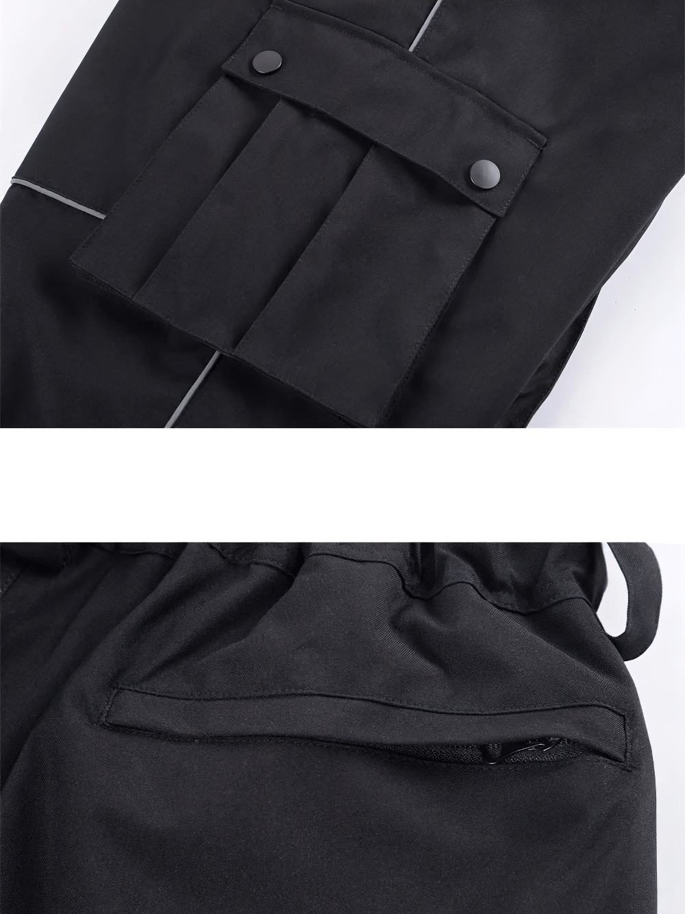 Reflective Snowboard Pants with Waist Guard - SF4248 highlighting pocket details and reflective lines for visibility and support