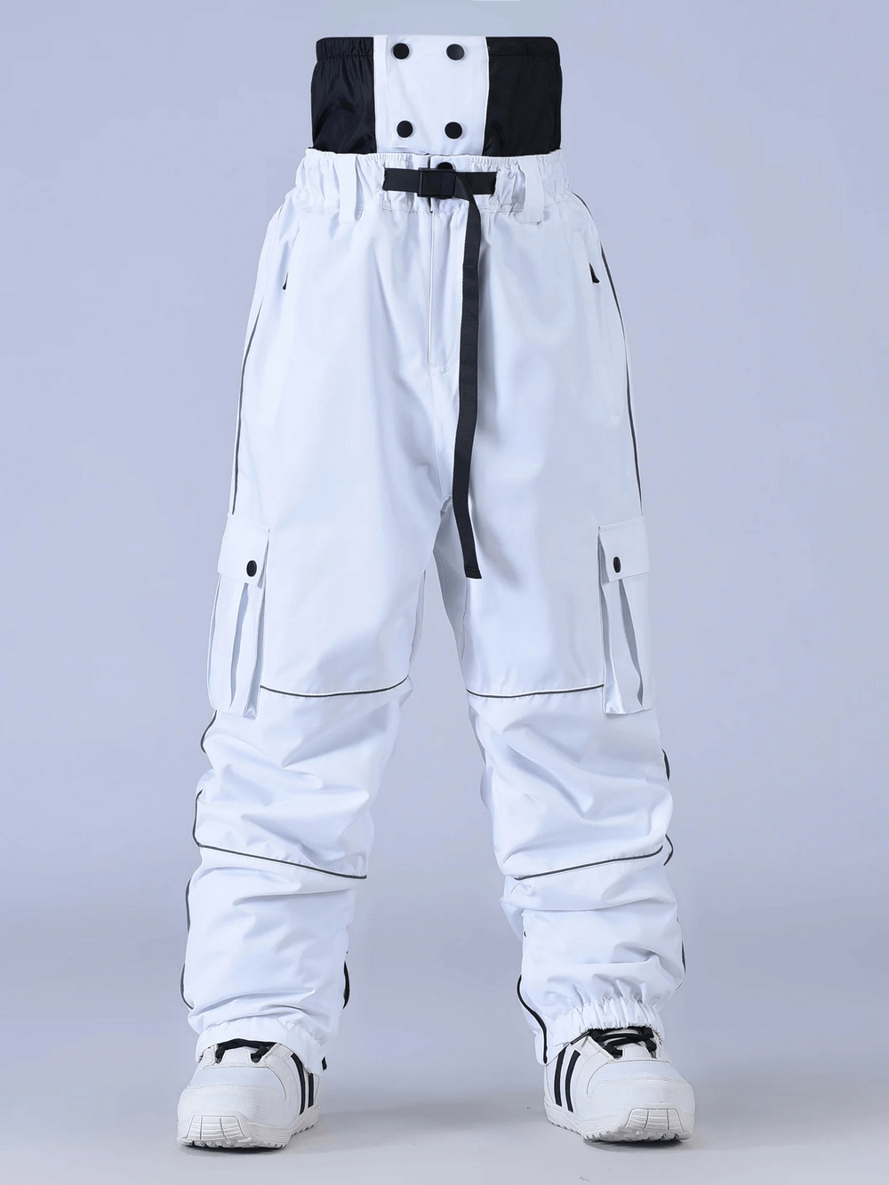 Reflective Snowboard Pants with Waist Guard - SF4248 showcasing reflective lines and integrated waist protection for winter sports.
