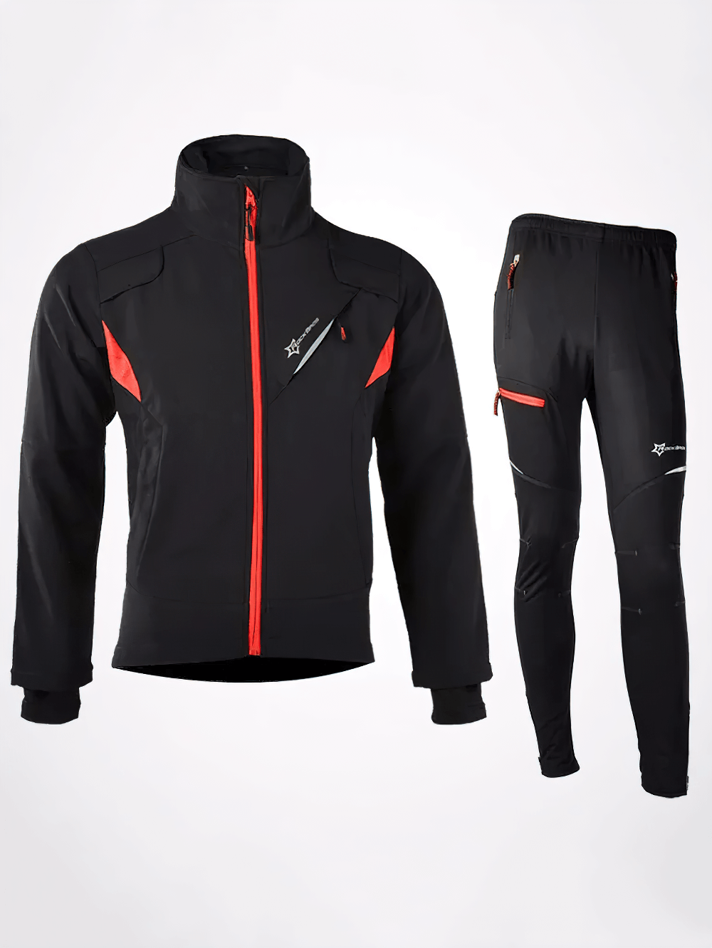 Reflective Thermal Cycling Jacket and Pants Set SF2639 - Waterproof and Breathable for Cold Weather Rides