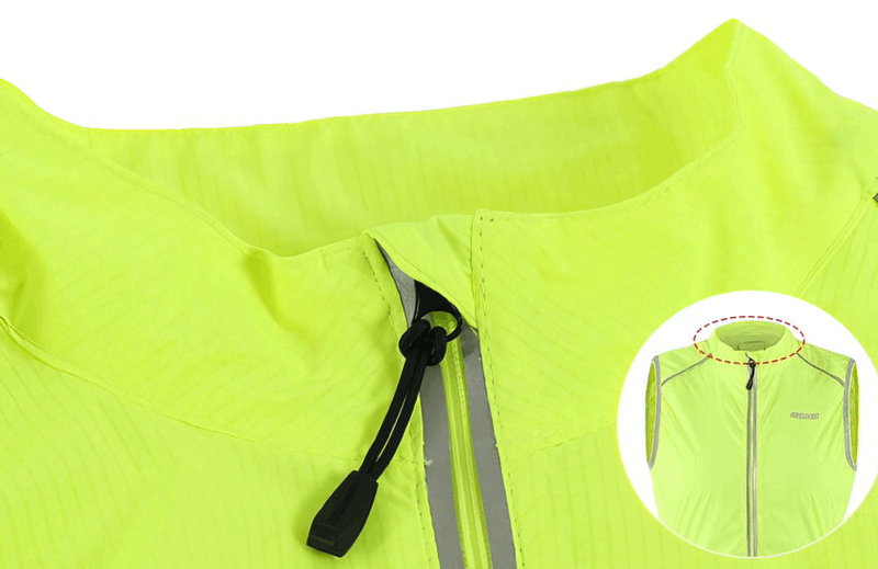 Reflektierende winddichte Weste für Damen / Fahrradweste mit Reißverschlusstasche hinten – SF0004
