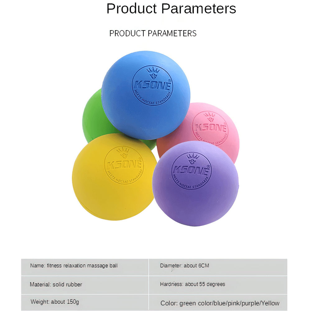 Colorful Relaxing Muscle Massage Balls for Yoga Recovery - SF3426 in blue, pink, purple, yellow, and green, ideal for yoga and Pilates therapy.