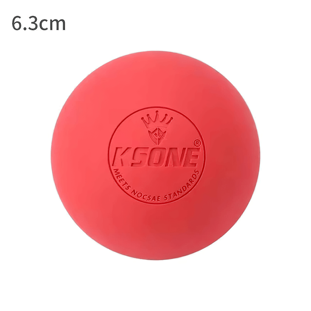 Red Relaxing Muscle Massage Balls for Yoga Recovery - SF3426, ideal for therapy, yoga, and Pilates. Size: 6.3cm.