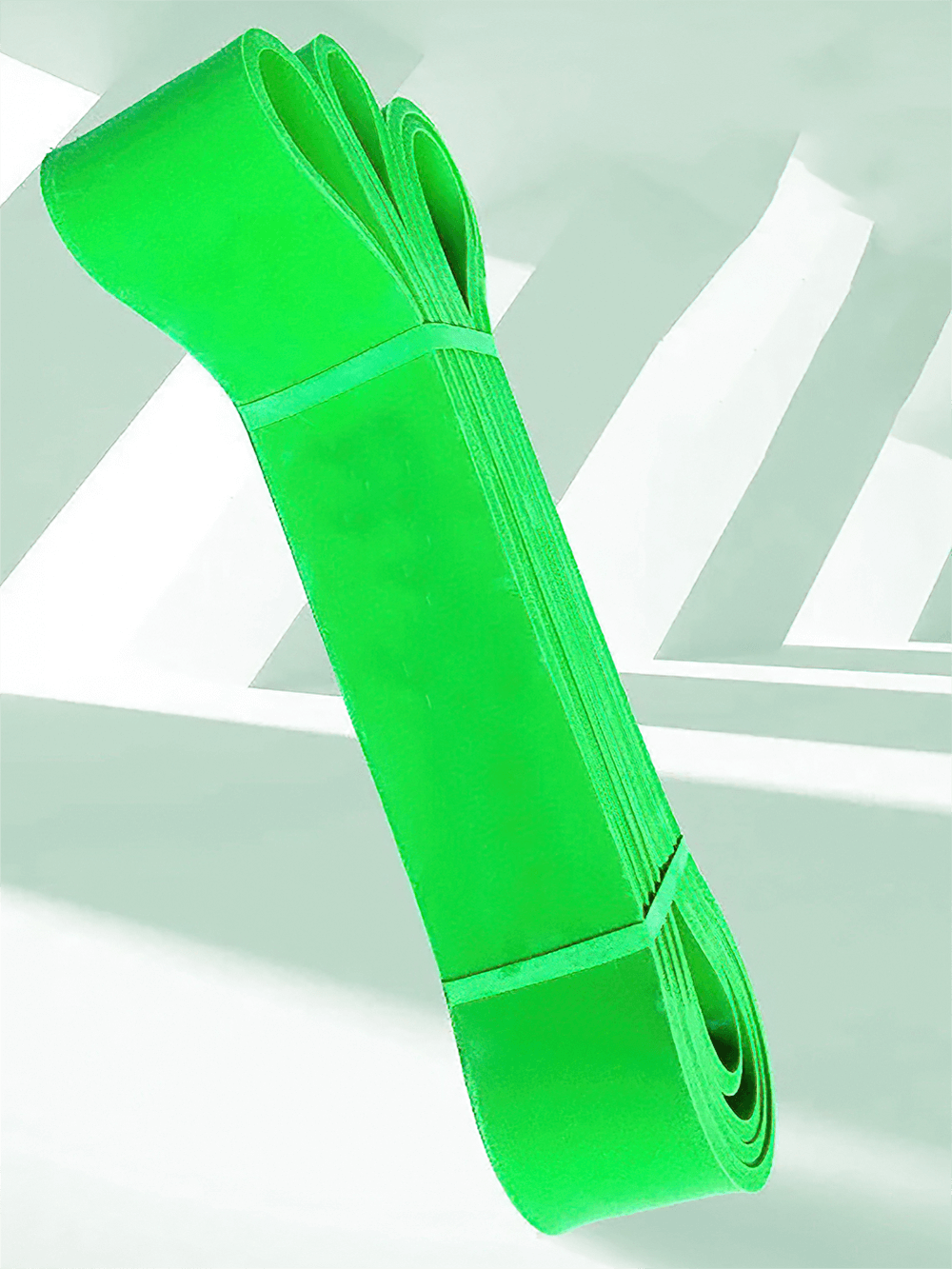 Green heavy duty resistance band set for pull up assistance, stretching, and home workouts, perfect for fitness training and physical therapy.