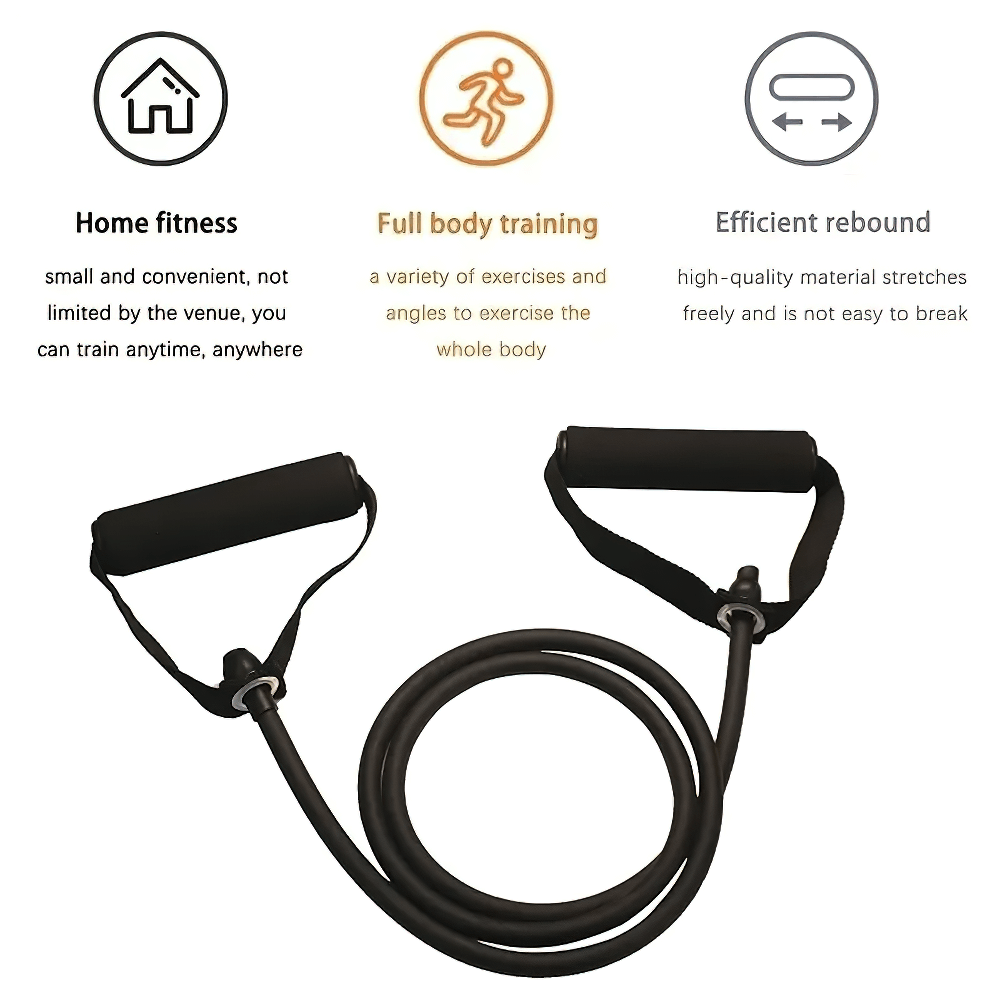 Resistance Exercise Bands for Training At Home - SF3431 with handles, ideal for full body workouts and home fitness.