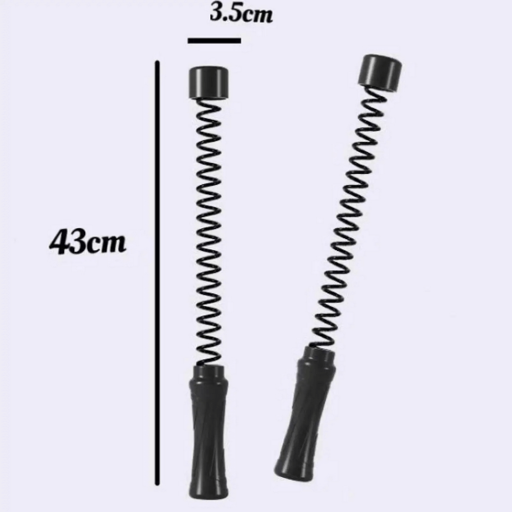 Ropeless battle rope strength trainer, spring design, 43cm length, ideal for home gym workouts and upper body training.