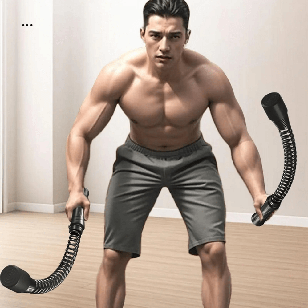 Man using ropeless inertia training rope SF3291 for full-body workout with non-slip handle, enhancing strength and endurance.