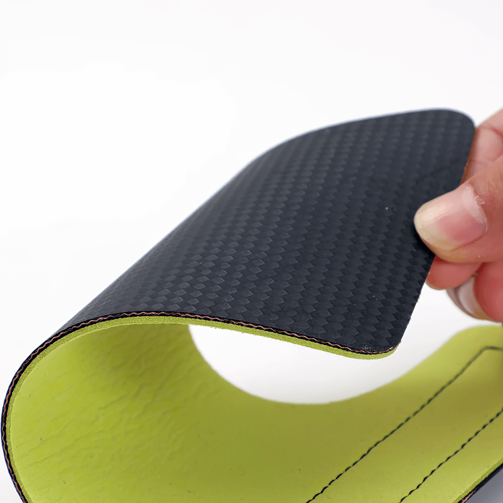 Close-up of Kevlar Rubber Grip from Rubber Grip Pads for Crossfit and Weightlifting - SF3507 showcasing no-hole design and durability.