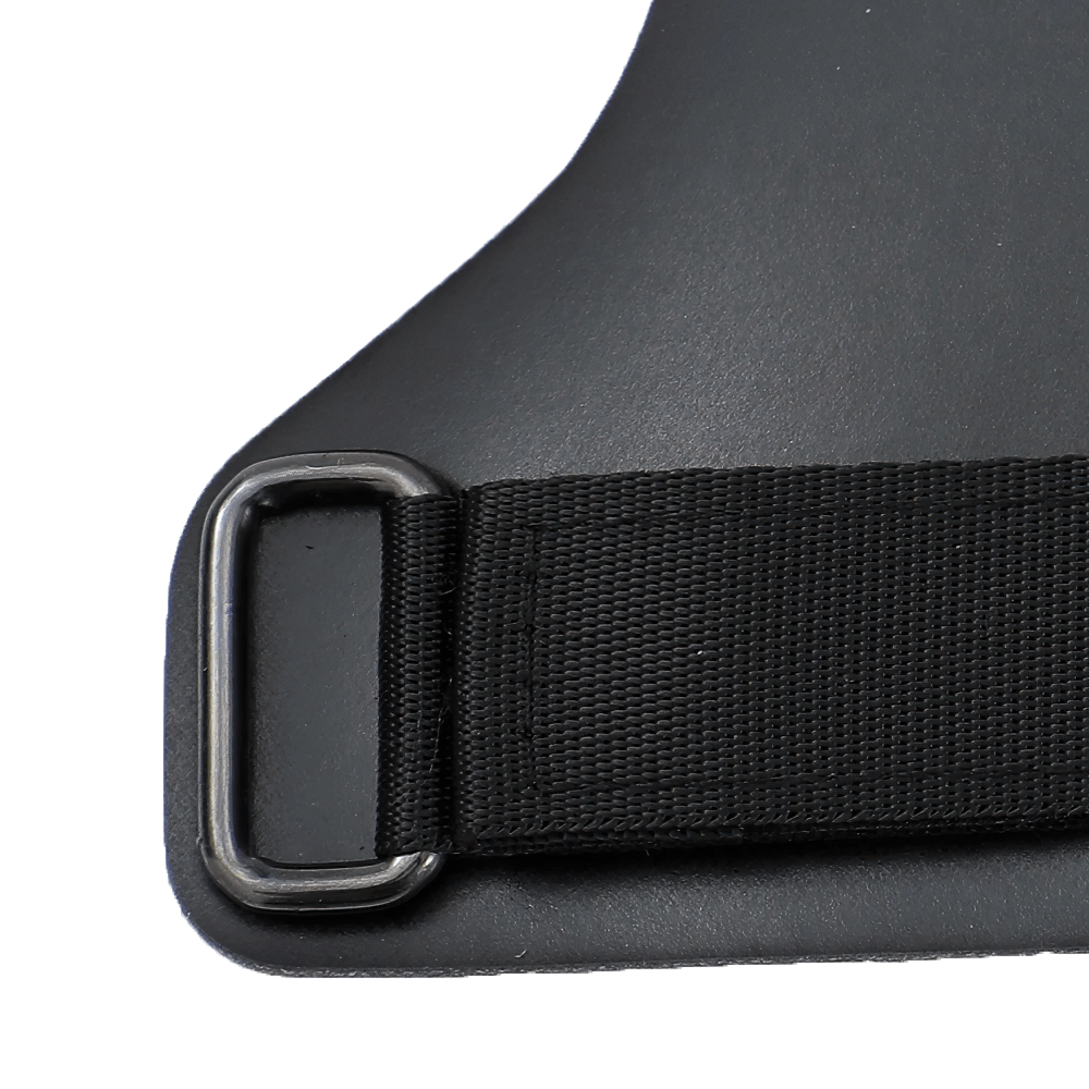 Close-up of Rubber Palm Grips for Crossfit and Weightlifting - SF3508 with adjustable wrist strap for stability during workouts.