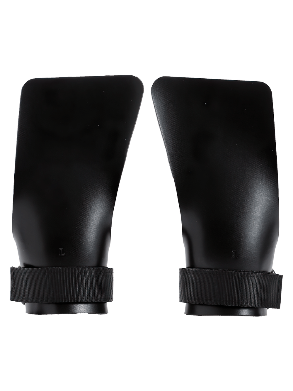 Rubber Palm Grips for Crossfit and Weightlifting - SF3508 with black ergonomic design and adjustable wrist straps.