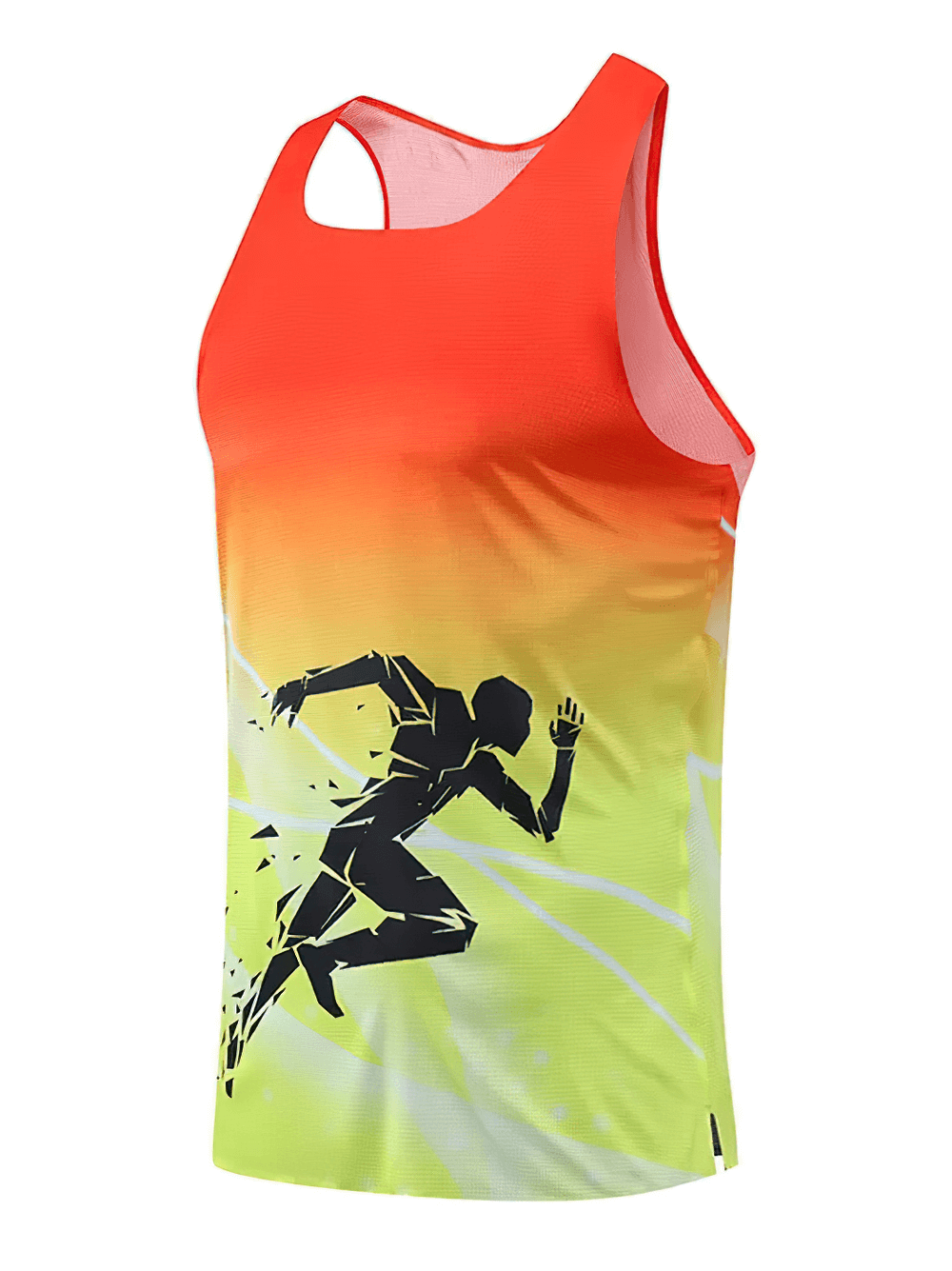 Running Quick Dry Graphic Tank Top for Men - SF4101 with vibrant 3D design, perfect for gym and outdoor fitness activities.