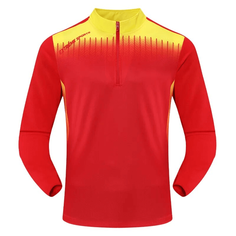 Running Half Zip Stand Collar Top with Finger Hole - SF1558