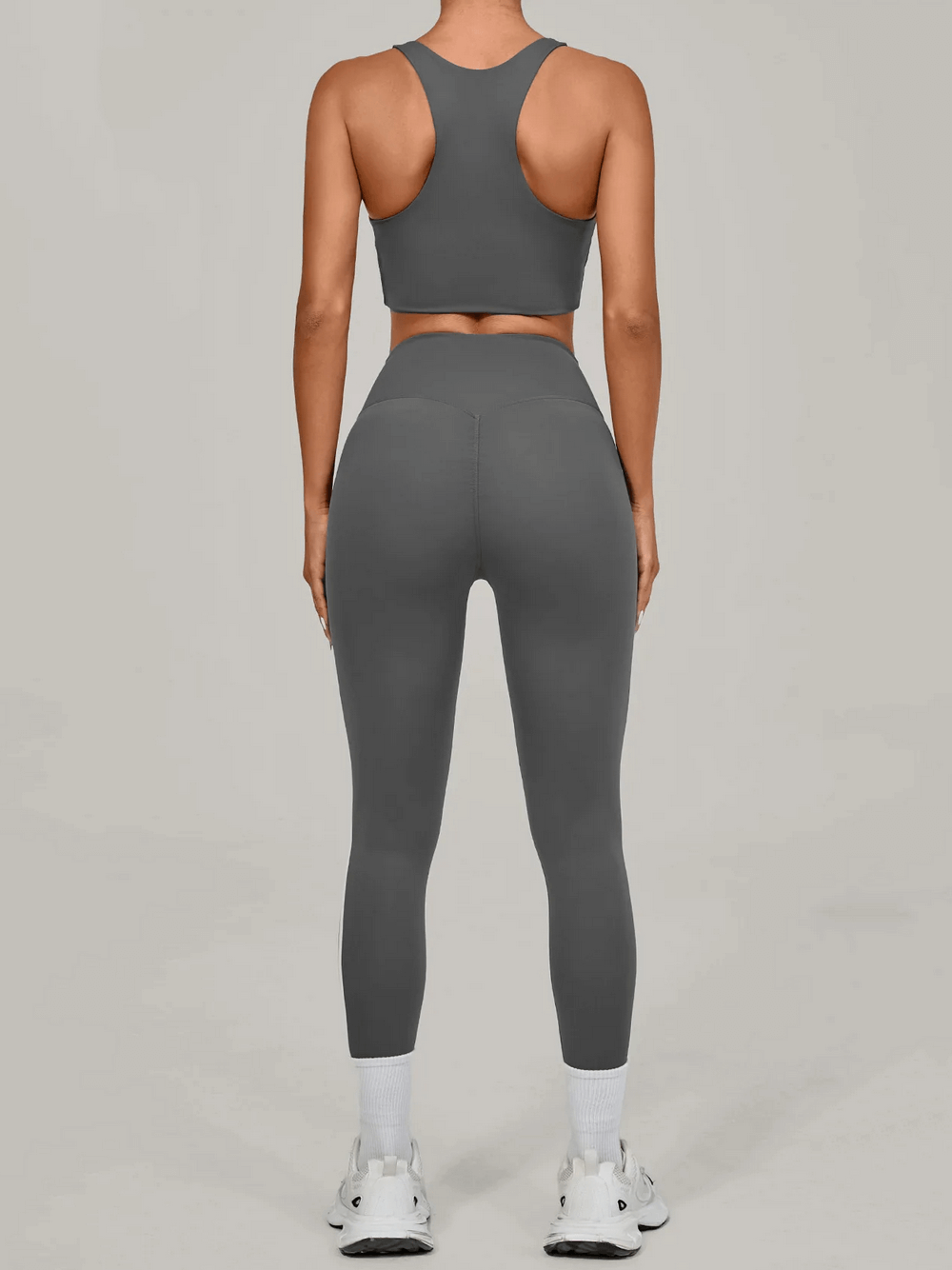 Seamless Crop Tank and High Waist Leggings Set - SF4322