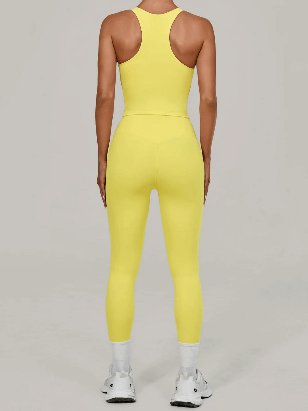 Seamless Crop Tank and High Waist Leggings Set - SF4322
