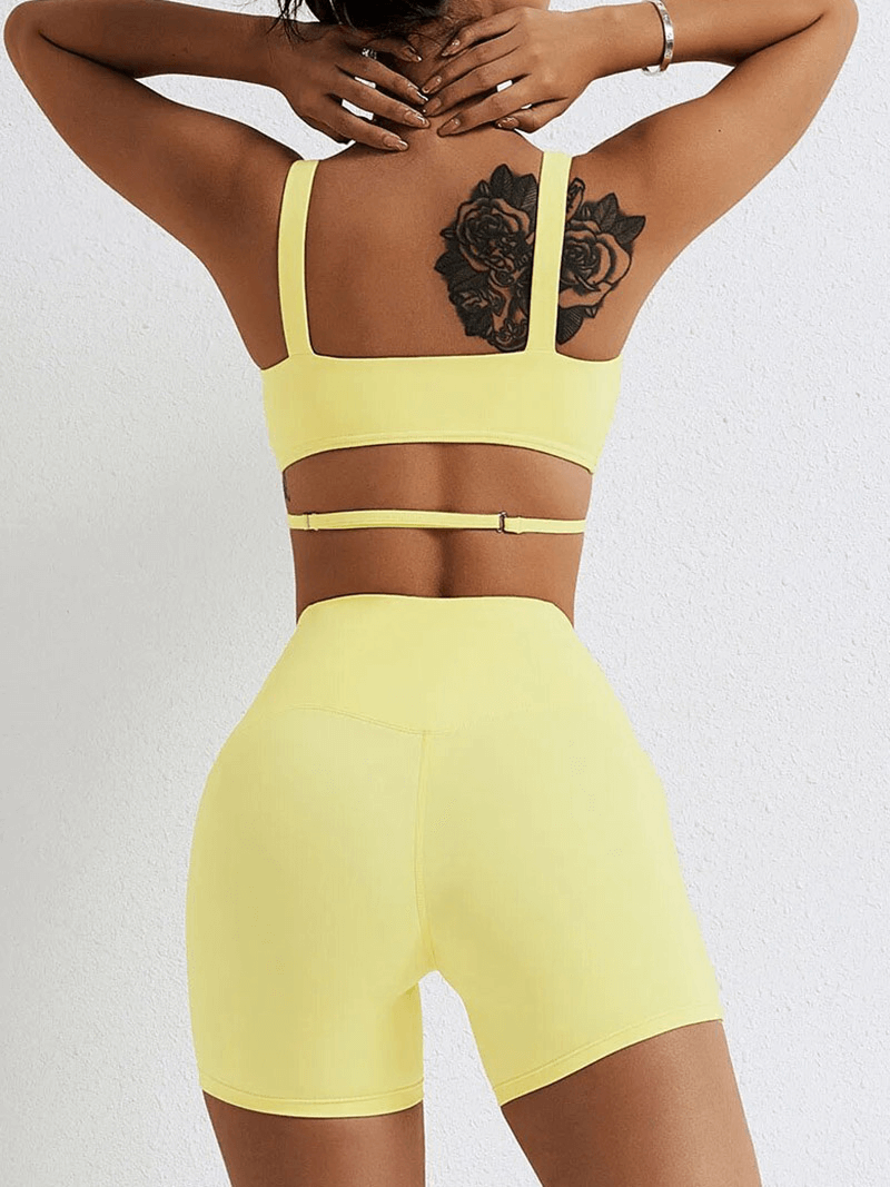 Seamless Gym Sports Suit with Bra and Shorts/Leggings - SF1678