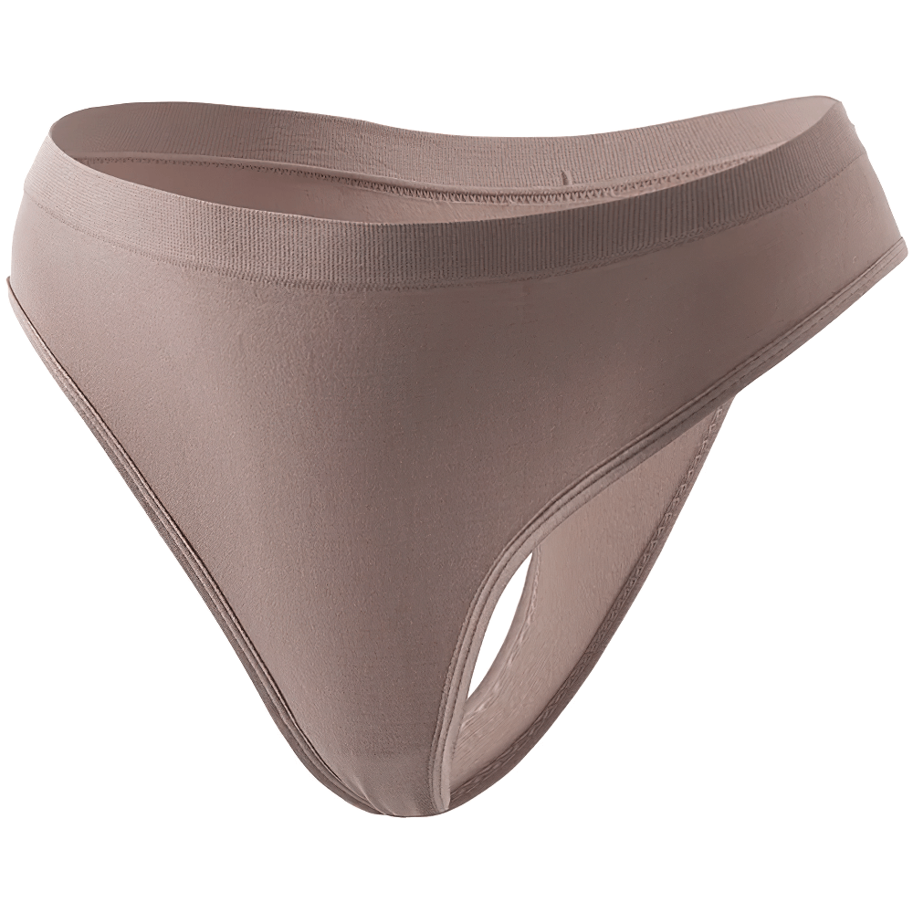 Seamless high-waist thong SF2514 with soft, stretchable fabric and full coverage waistband for a smooth, invisible fit.