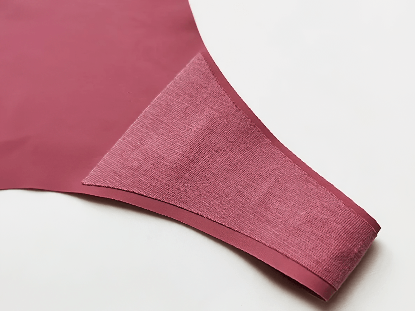 Seamless Ice Silk T Back Thong Panties for Women - SF4661 close-up view of the smooth fabric and T back design.