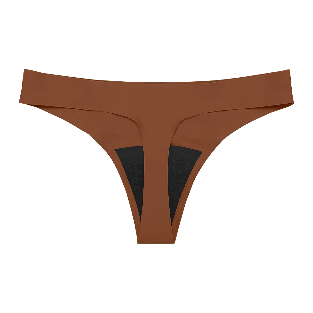 Seamless laser cut thong with moisture wicking, ergonomic fit, soft cotton waistline, and breathable design. Perfect for everyday wear.