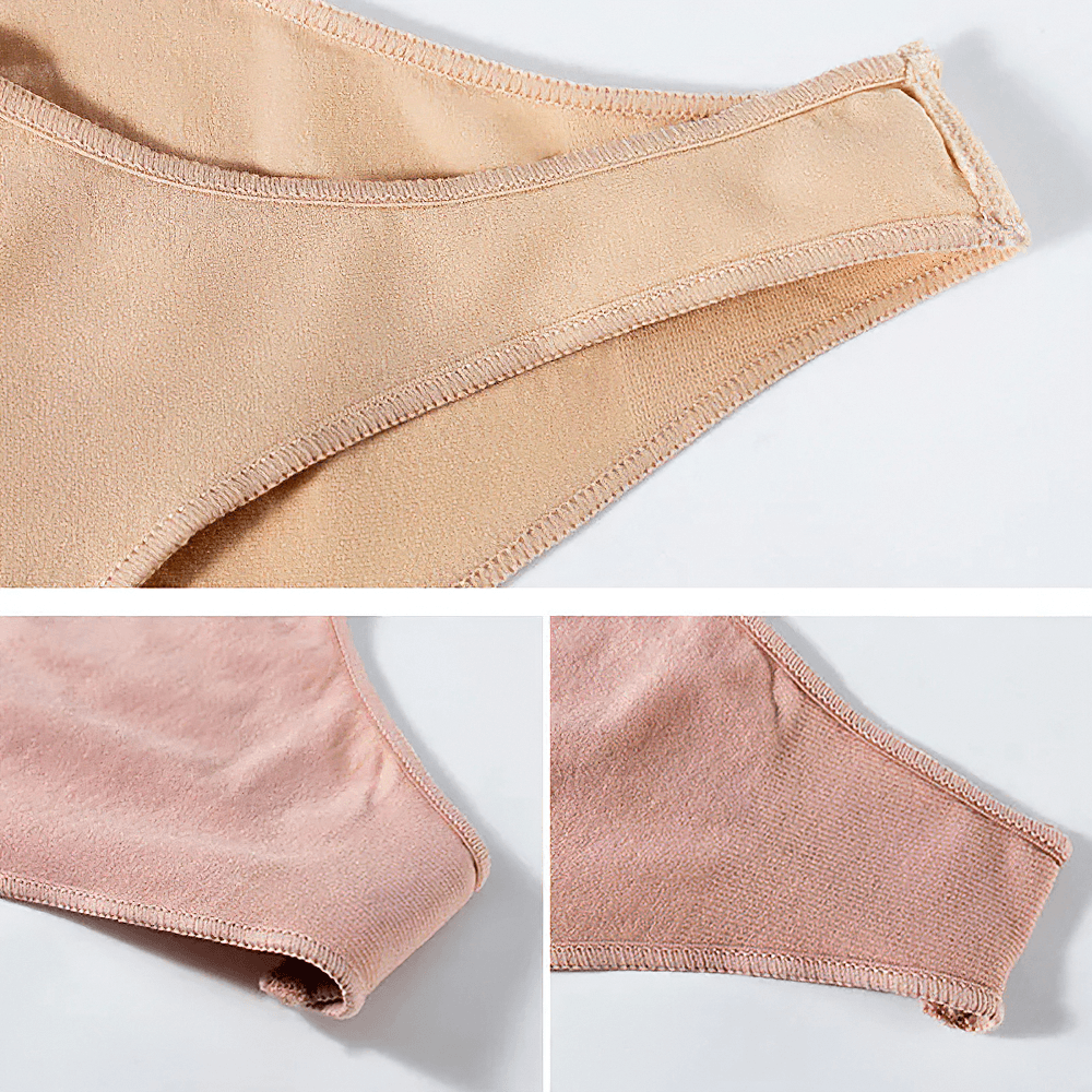 Seamless Sport Thong Panties with Wide Waistband - SF4665 close-up of fabric and stitching details for women's fitness.