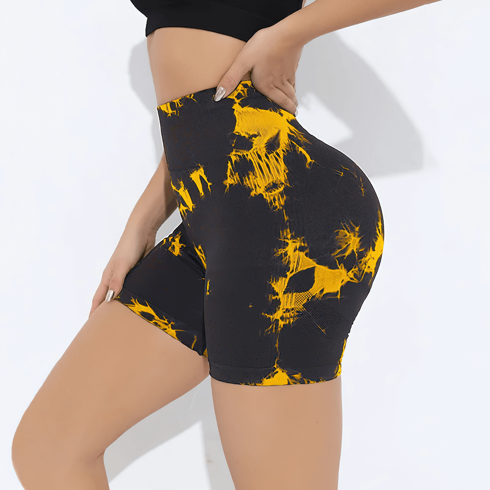 Seamless Tie Dye Gym Shorts for Women - SF4121