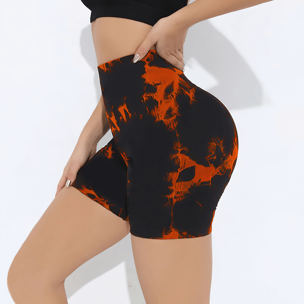 Seamless Tie Dye Gym Shorts for Women - SF4121