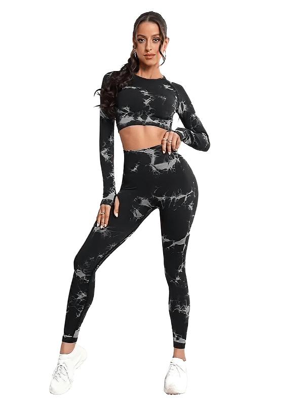 Seamless Yoga Set with High Waist and Hip-Lifting Trousers - SF1643