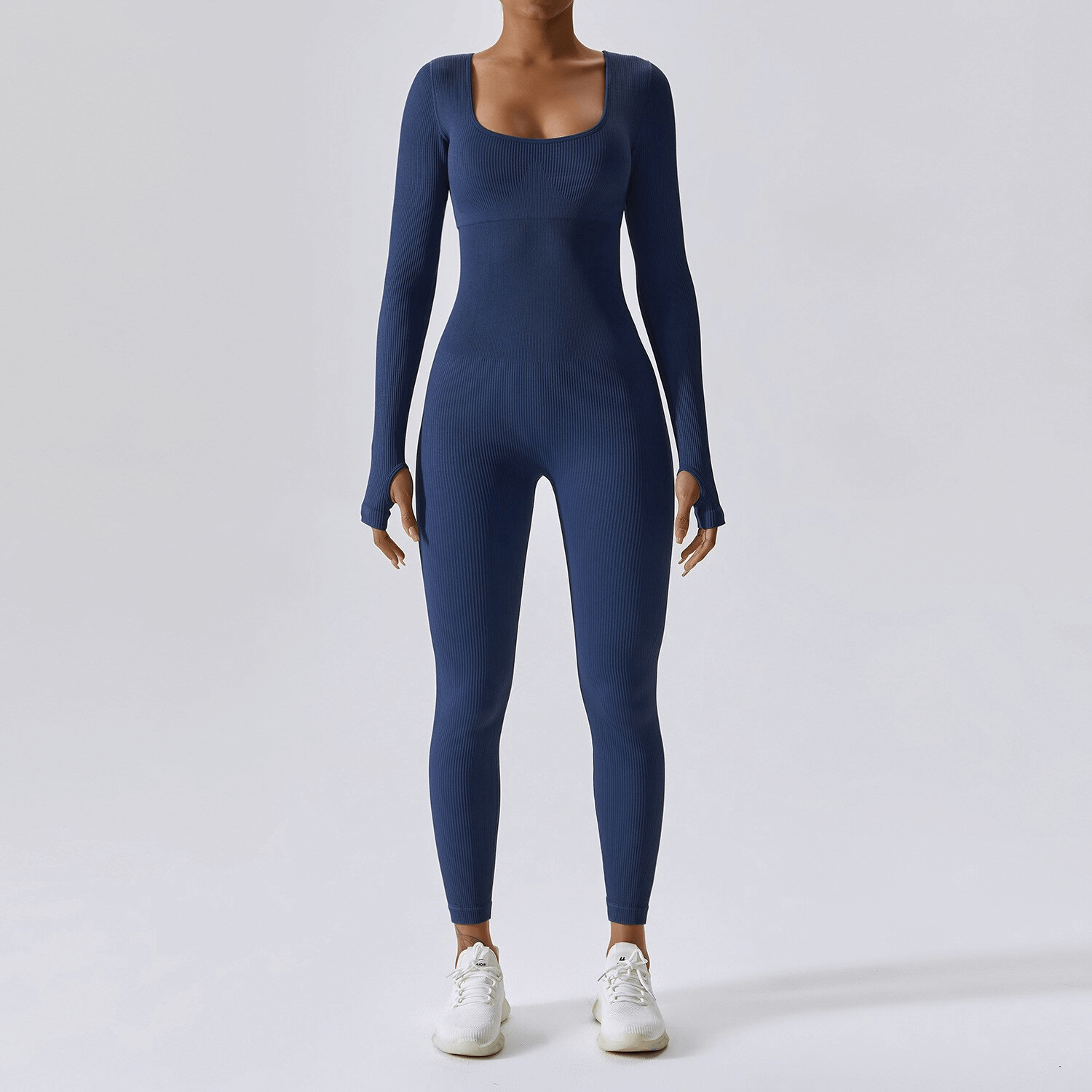 Nahtloser Yoga-Anzug mit Daumenlöchern an den Ärmeln / Fitnesskleidung für Damen – SF1287 