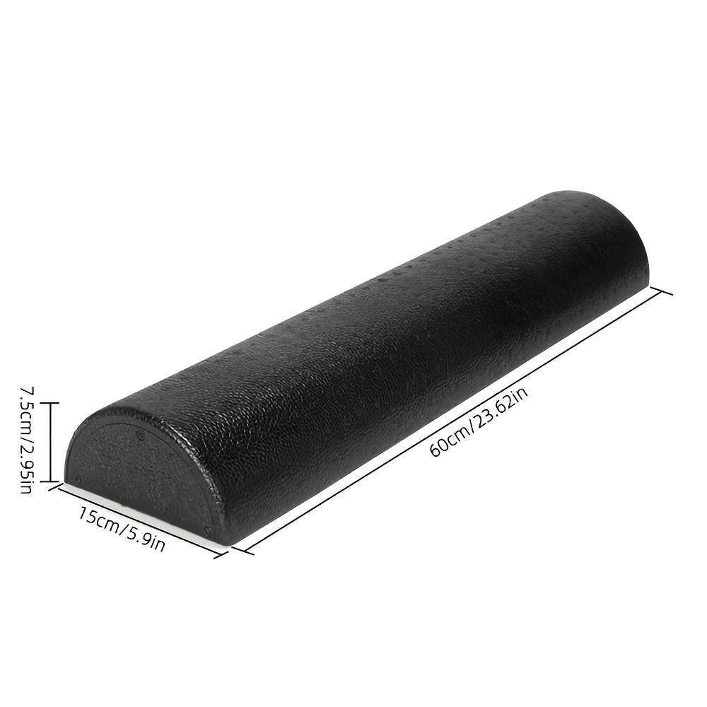 Semi-round EPP foam roller for yoga, Pilates, and balance training, 60cm length. Ideal for flexibility and muscle recovery.