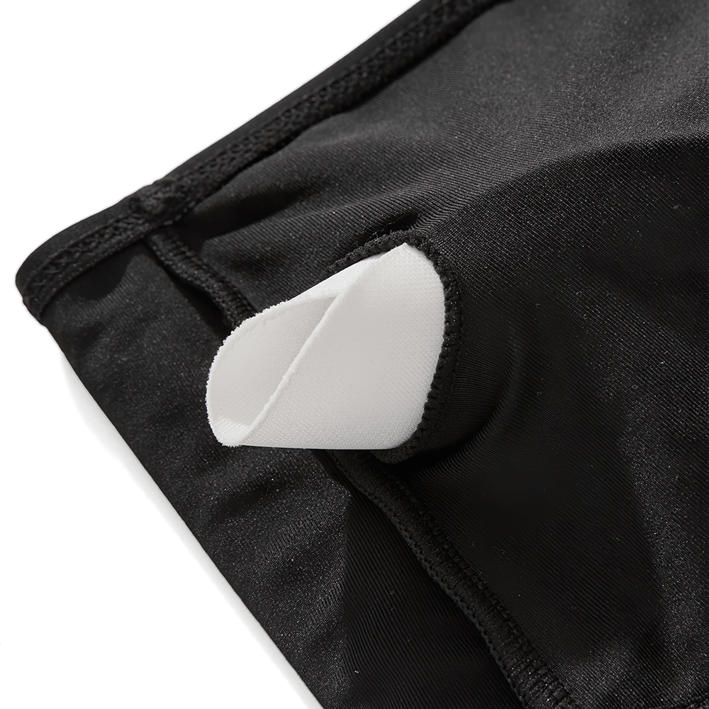 Close-up view of the Sexy Black Floral High Waist Swimwear with Mesh - SF4694 showcasing the unique hollow-out design.