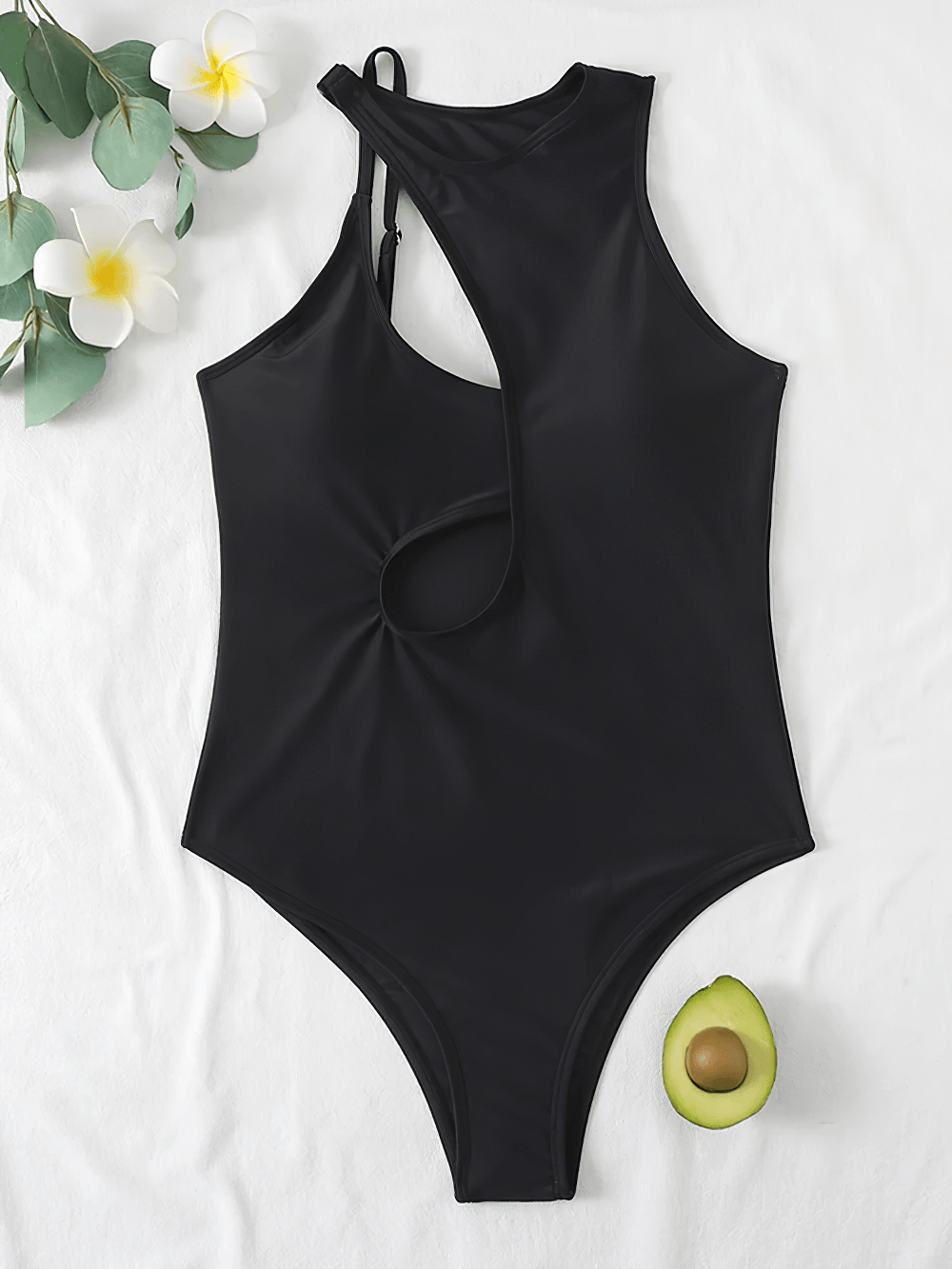 Sexy High Neck Cutout One-Piece Swimwear - SF4692