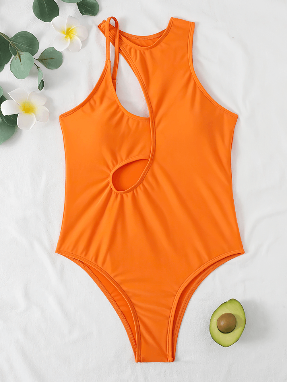 Sexy High Neck Cutout One-Piece Swimwear - SF4692
